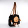 Youth bag with zipper, black color
