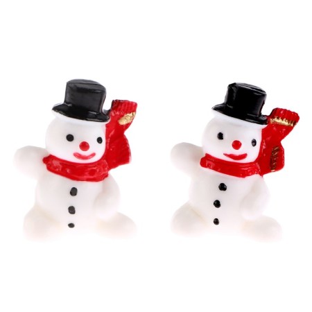 Miniature Puppet "Snowman with a scarf", set 2 pcs., Size 1 pc. - 3.3 × 2.7 cm-2