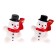 Miniature Puppet "Snowman with a scarf", set 2 pcs., Size 1 pc. - 3.3 × 2.7 cm