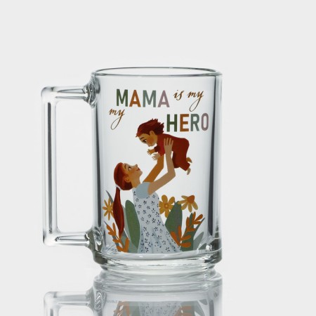 Glass mug "Fitness. Mom ", 320 ml