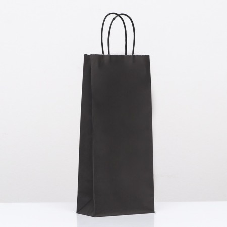 Craft package for a bottle, black, 14 x 8 x 32 cm-1