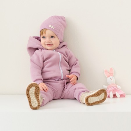 Costume: sweatshirt and pants crumb I, Basic Line, height 74-80 cm, pink color-3