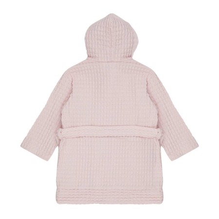 Baby waffle robe, height 92-98 cm, pink color-2