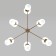 Ceiling Lamp EUROSVET Bubble 30182, E27, G9, 12x20W, 1000x1000 mm, brass color