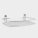 Bath shelf straight, 34 × 11.5 × 4.5 cm, color chromium