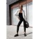 Women's pants with barrelseeva olesya, size 42, black color