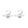 Hook for curtains KS101 CAPPIO, one -rod, white color, 2 pcs