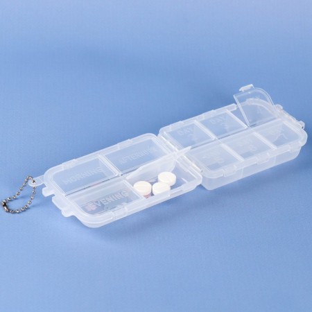 A tableter with a chain, 10 × 6 × 3 cm, 10 sections, color mix-2