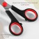 Universal scissors, 7 ", 16 cm, black/red color