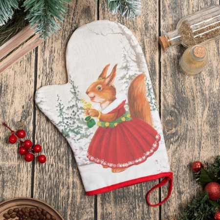 Mittens-Open "Winter Magic" 20x28cm, 100% cotton, Vatin 250g/m2-1