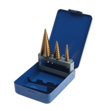 A set of drills of the step tundra, HSS, Tin, threegr. tail., 4-12 mm, 4-20 mm, 4-32 mm, 3 pcs.