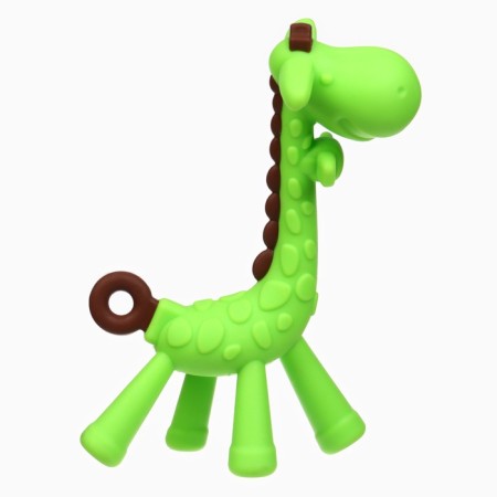 Silicone teether for teeth in the case "Girafics", color mix, crumb I-6