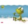 Album for drawing A4, 40 sheets, on a paper clip, "frog den", covered cardboard, matte lamination, embossing, block 100 g/m², mix