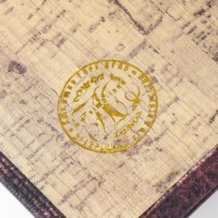 Safe-book wood, leatherette "Cathedral Code of 1649" 21x13x5 cm-5