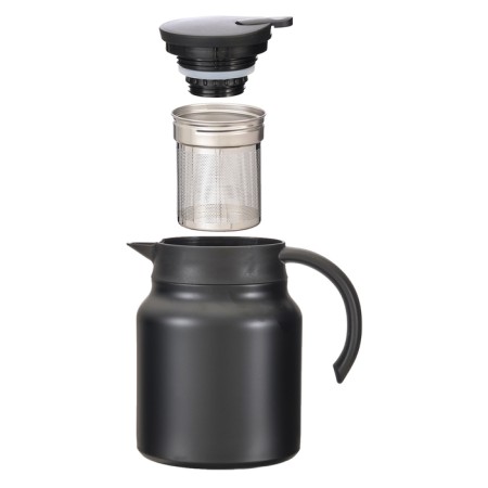 Thermos-coffeery, 1 l, with a strain, retains heat up to 12 hours, black-1