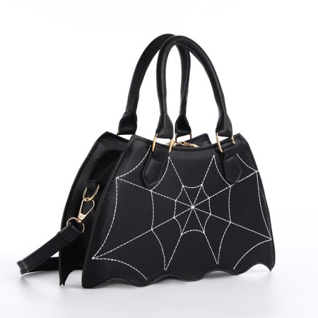 Youth bag with zipper, black color-2