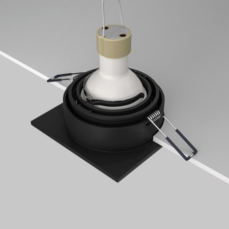 The built-in lamp Technical DL026-2-01B, 1x50W, 9.2x9.2x4 cm, GU10, Black Color Black-6