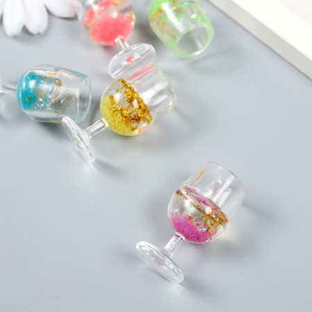 Decor for creativity Plastic "Glamp Gumming with sparkles" MIX 2x2x3.9 cm-2