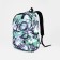 School backpack from textiles on a zipper, 3 pockets, green/gray color