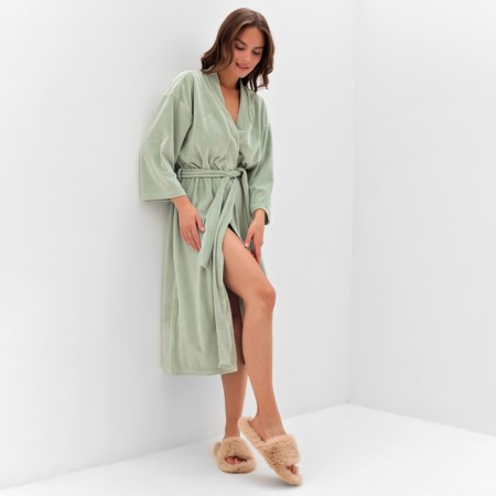 Women's robe KAFTAN PLUSHY p. 52-54, green-3