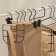 Monnector Organizer for belts and scarves multi -level LADOM Laconique, 11.5 × 23.5 × 1.1 cm, black color