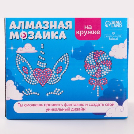 Diamond mosaic on a mug with partial filling "You are a miracle", 300 ml-5