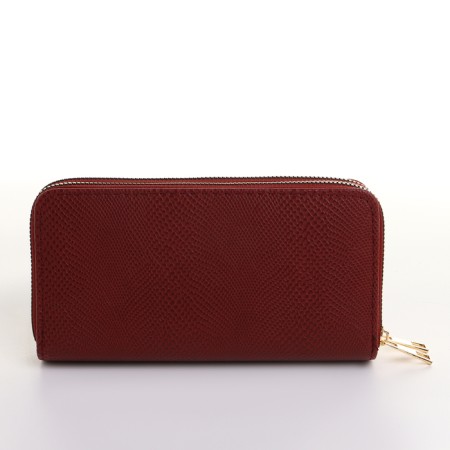 Women's wallet on lightning, burgundy color-1