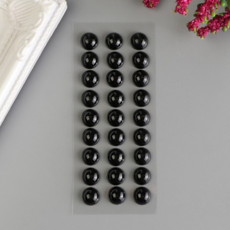 Decorative stickers "Pearls" 1 cm, 27 pcs, black