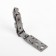 Decorative fastener, 8.5 × 4.4 cm, black/gray color