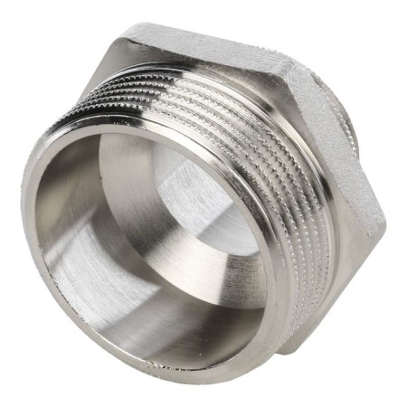 Nipple transition stout SFT-0004-001121, 1 1/2 "x1", external thread, nickel-plated brass-3