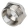 Nipple transition stout SFT-0004-001121, 1 1/2 "x1", external thread, nickel-plated brass