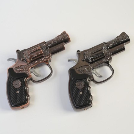 Gas lighter "Revolver", Piezo, Bronze-4