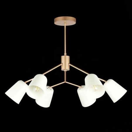 Ceiling EVOLUCE lamp. Sle155902-06. Mario. 6x40 watts, E14, 69x69x52 cm, golden color-3