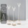 Summary metal, acrylic "quadria" d = 2.2 cm, set 3 pcs h = 24.5 cm, 22 cm, 20.5 cm