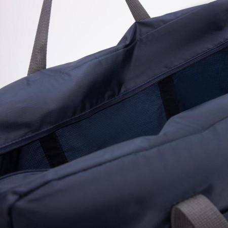 The bag is road, folding, lightning department, suitcase holder, outer pocket, blue color-3