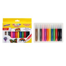 Glass paint stained glass application set 10 -ZV+2 Cher*11ml Junland, 12 tubes of templates 191759