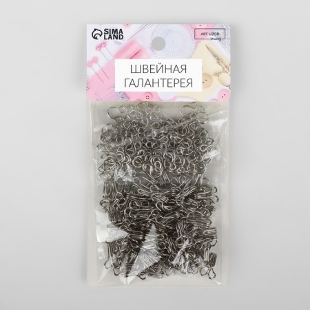 Sewing hook No. 3, 19 × 9 mm, 100 pcs, silver color-1