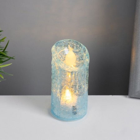 Nightmare "Blue candle" LED 1W from battery 3xlr44 5x5x16cm Risalux-1