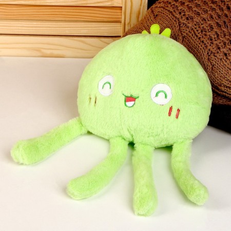 Soft toy "Medusa", 17 cm, green color