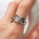 Ring "Fantasy" Fog, white color in silver, dimensionless