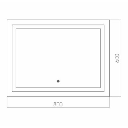 Mirror with Doratiz LED backlight "Adele", 800x600 mm, heating, clock, sensory switch, dimmer-3