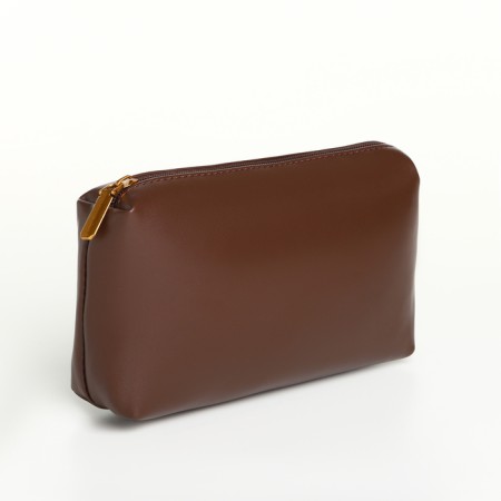 Women's bag on the Textura valve, medium size, brown color-8