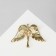 Angel brooch, white color in gold