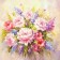 Picture on the subframe "Watercolor. Bouquet" 40*40 cm