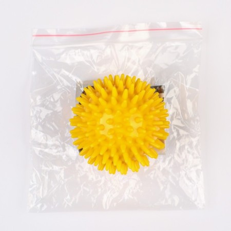 Massage ball Ø8 cm, yellow color, crumb I-10