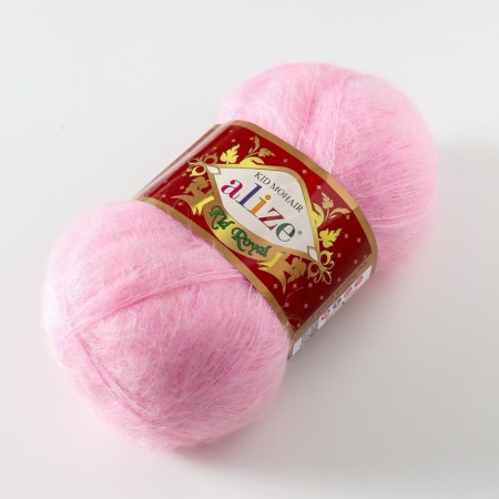 Yarn "Kid Royal 50" 62% moher, 38% polyamide 500m/50g (143 light pink)-1