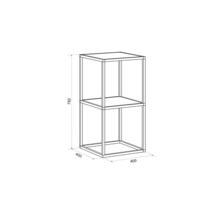 Rabberry Cube 2, 400 x 400 x 782, Black Muar/Dub Sonoma-1