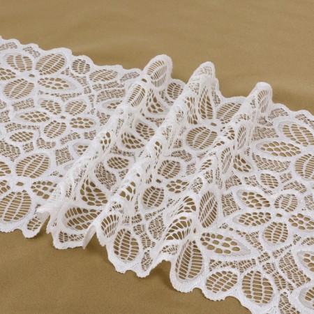 Lace elastic fabric, 170 mm × 23 ± 1 m, white color-2