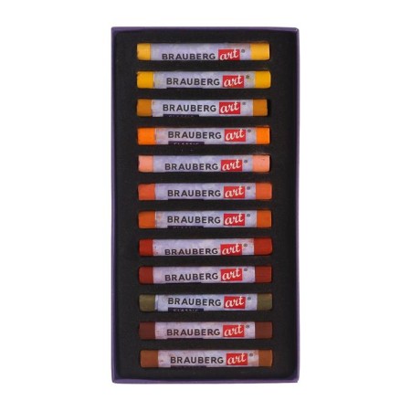 Pastel dry Soft set 12 colors, Brauberg Art Classic "Earth Tones"-2