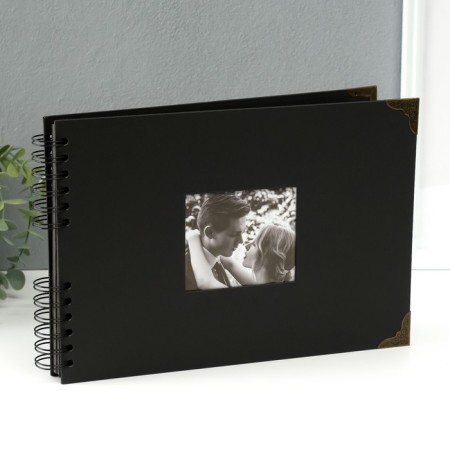 Photo album Brauberg Black, size 21x30 cm, 40 black sheets-3